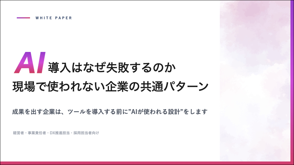 028_AIを導入したのに現場で使われない会社の共通点